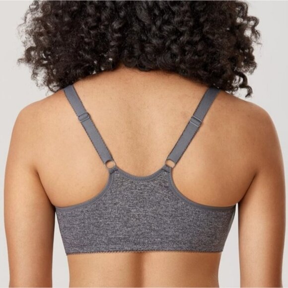 DELIMIRA | Women's Gray Front Closure Racerback Underwire Unlined Plunge… - Picture 2 of 7